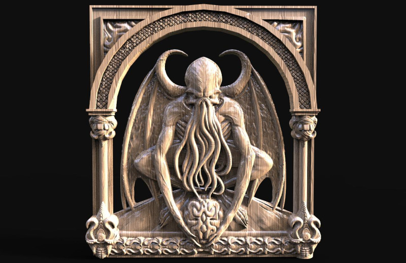 Cthulhu CNC STL file 3D प्रिंट मॉडल .c4d .max .obj .3ds .fbx .stl .blend 