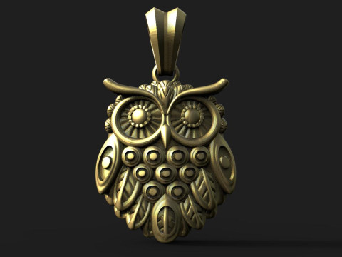 Owl pendant 3D Print Model
