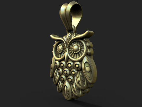 Owl pendant 3D Print Model