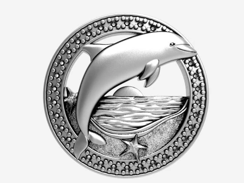 Dolphin pendant 3D Print Model