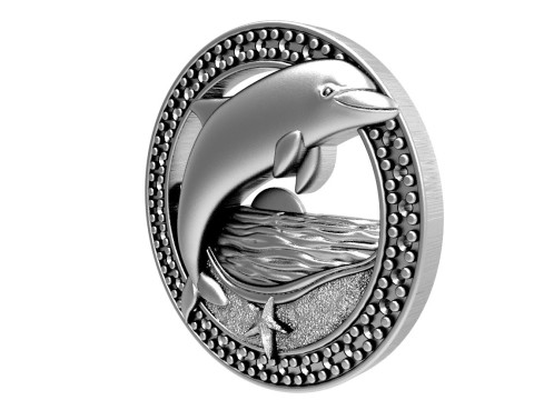 Dolphin pendant 3Dプリントモデル
