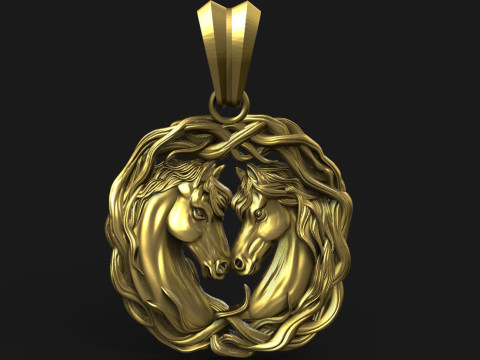 Horses pendant 3D Print Model