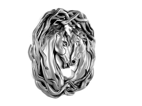 Horses pendant Modello di stampa 3D