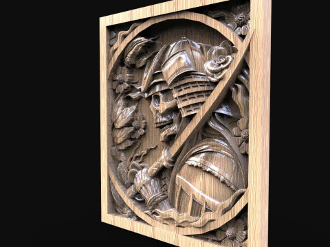 Samurai Skull CNC 3D Print Model