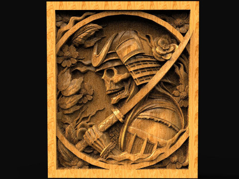 Samurai Skull CNC 3D प्रिंट मॉडल