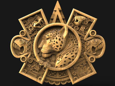 Mayan Jaguar CNC 3Dプリントモデル