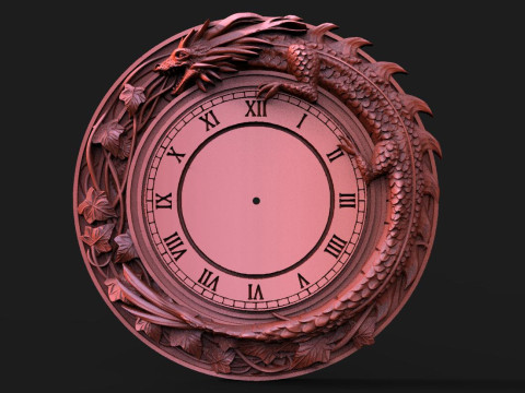 Dragon wall clock CNC Model Cetak 3D