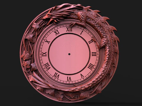Dragon wall clock CNC 3D Print Model