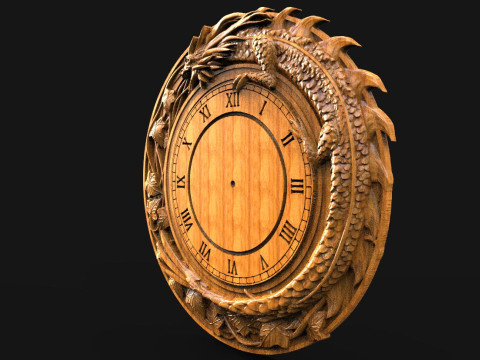Dragon wall clock CNC Model Cetak 3D