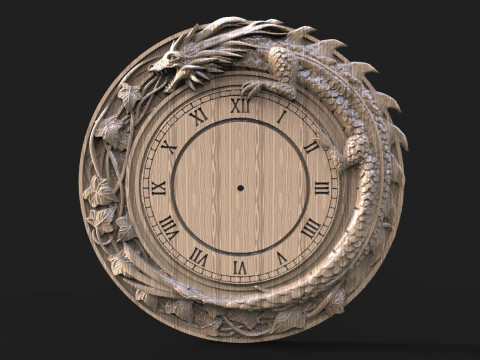 Dragon wall clock CNC Model Cetak 3D