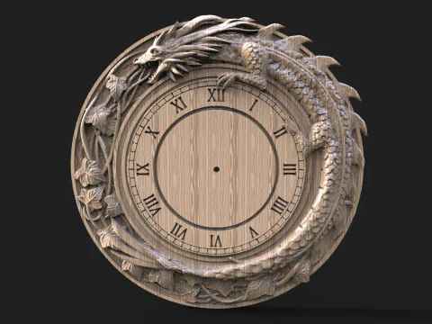 Dragon wall clock CNC 3D Print Model