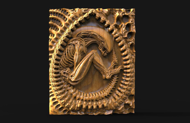 Alien Xenomorph STL file 3D Print Model .c4d .max .obj .3ds .fbx .stl .blend 