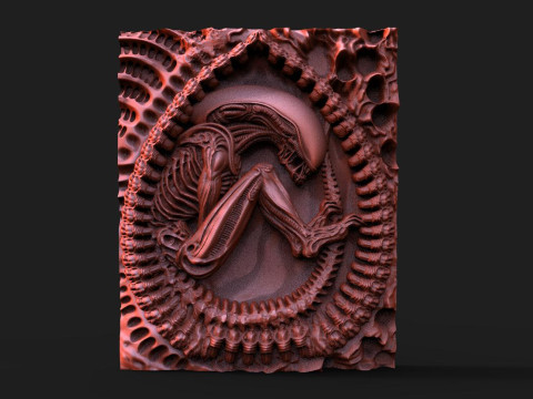 Alien Xenomorph STL file 3D Print Model