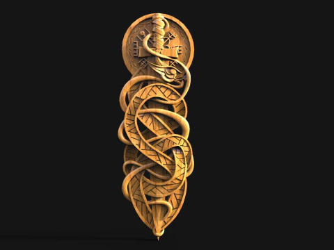 Drag&atilde;o Viking CNC Modelo de Impressão 3D