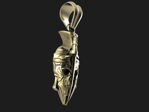 Spartan skull pendant Modelo de Impressão 3D