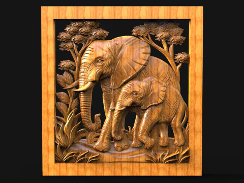 Elefante CNC Modelo de Impressão 3D