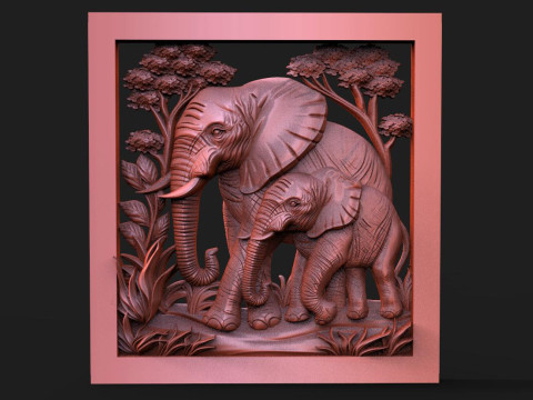 Elephant CNC 3D Print Model