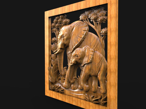 Elephant CNC 3D Print Model