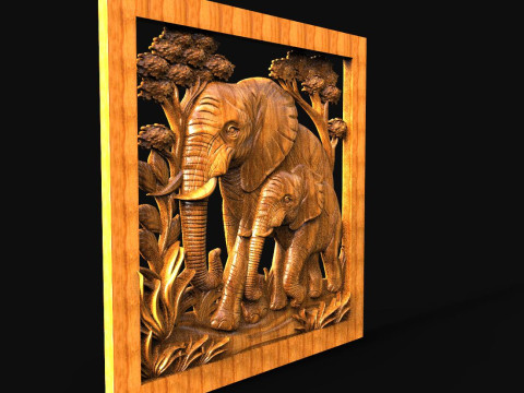 Elephant CNC 3D Print Model