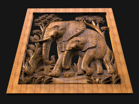 Elephant CNC 3D Print Model