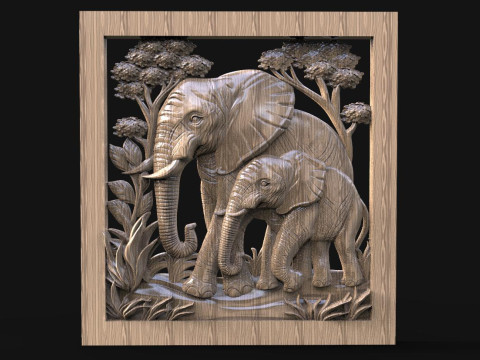 Elephant CNC 3D Print Model