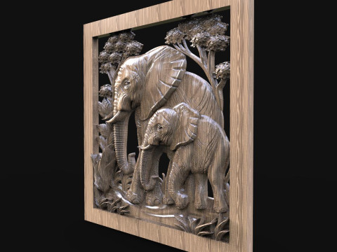 Elephant CNC 3D Print Model
