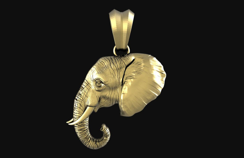 Elephant pendant stl model 3D 프린트 모델 .c4d .max .obj .3ds .fbx .stl .blend 