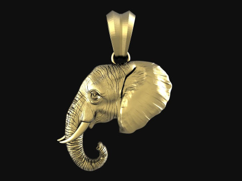 Elephant pendant stl model 3D Baskı Modeli
