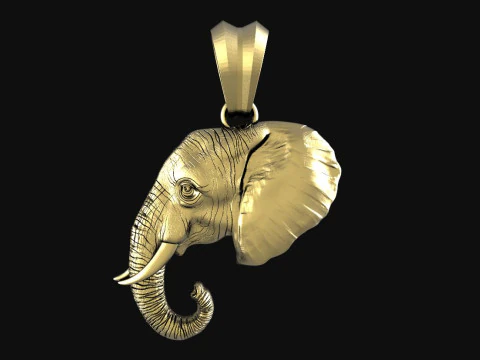 stl модель подвески в виде слона 3D Принт Модель