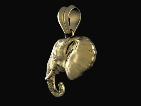 Elephant pendant stl model 3D Print Model