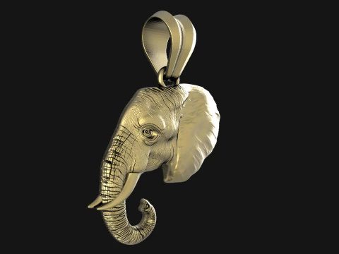 Elephant pendant stl model 3D Print Model