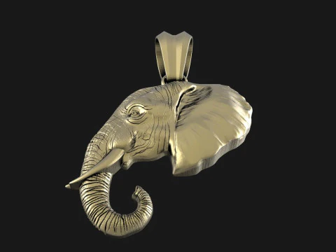 Elephant pendant stl model 3D Print Model