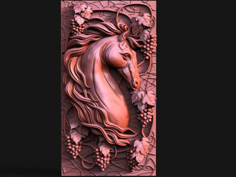 Horse CNC 3D Print Model