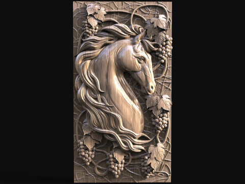 Horse CNC 3D Print Model