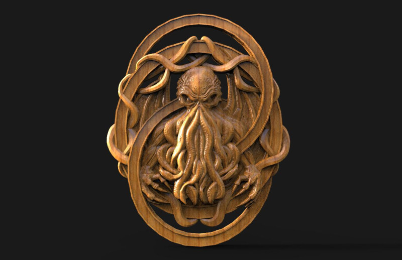 Cthulhu CNC 3D Принт Модель .c4d .max .obj .3ds .fbx .stl .blend 