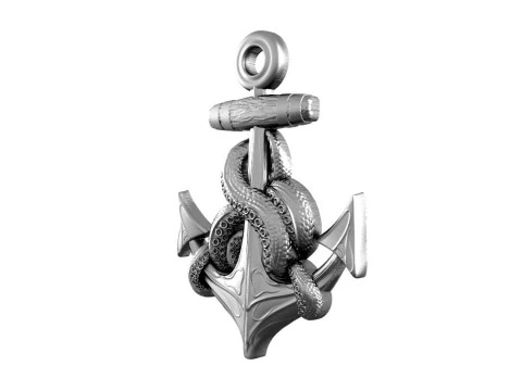 Pingente de &acirc;ncora e tent&aacute;culos Modelo de Impressão 3D