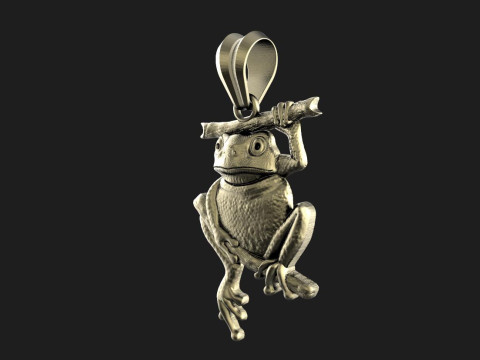 Frog pendant 3D 프린트 모델