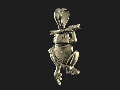 Frog pendant 3D Print Model
