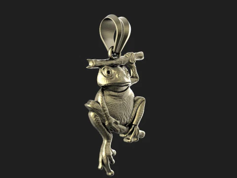 Frog pendant 3D Print Model