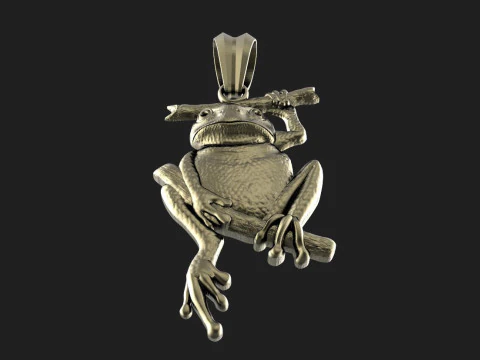 Frog pendant 3D Print Model