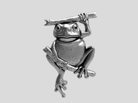 Frog pendant 3D Print Model