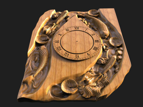 Fish wall clock CNC 3D Принт Модель