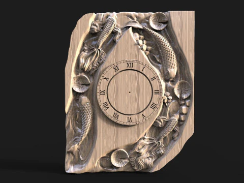 Fish wall clock CNC 3D Print Model