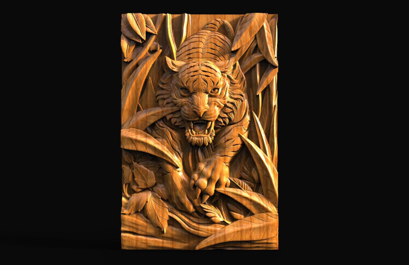Tiger CNC Modelo de impresión 3D .c4d .max .obj .3ds .fbx .stl .blend 