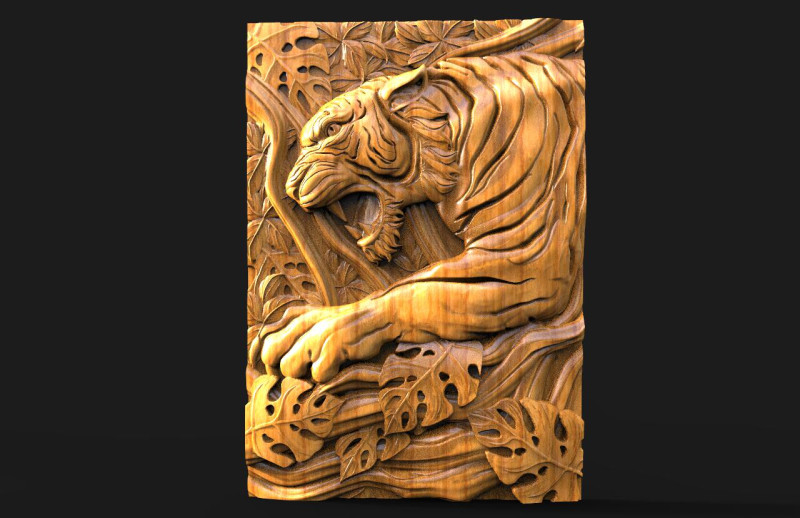 Tiger CNC Modèles 3D en vedette .c4d .max .obj .3ds .fbx .stl .blend 