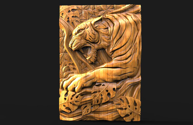 Tiger CNC 3D Print Model .c4d .max .obj .3ds .fbx .stl .blend 