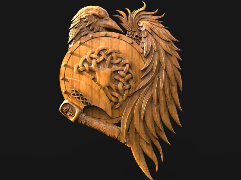 Viking Crow 3D प्रिंट मॉडल