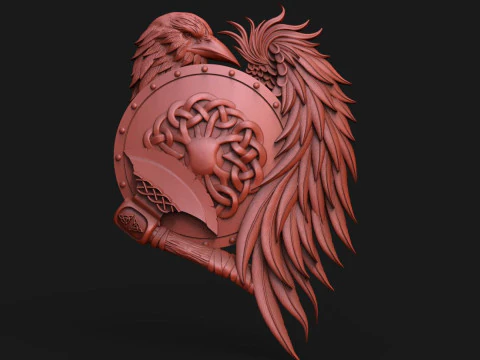 Viking Crow 3D Print Model