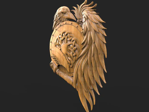 Viking Crow 3D Print Model