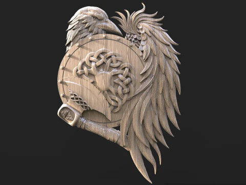 Viking Crow 3D Print Model